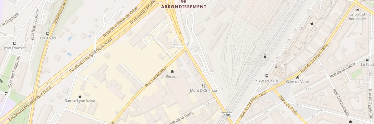 Plan du 65 Rue de Bourgogne à Lyon 9e Arrondissement
