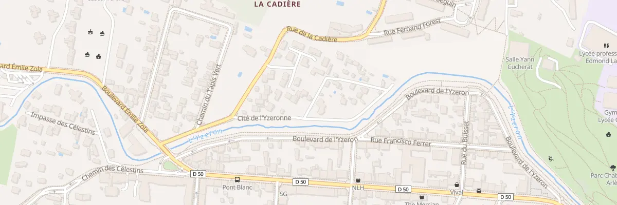Plan du 9005 Rue de la Cadière à Oullins-Pierre-Bénite