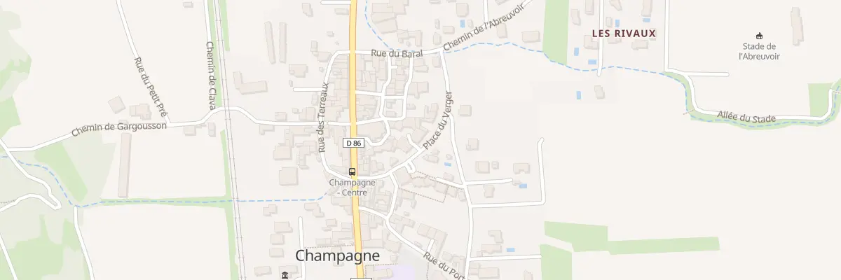 Plan du 108 Pl du Verger à Champagne