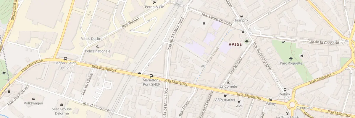 Plan du 33B Rue du 24 Mars 1852 à Lyon 9e Arrondissement