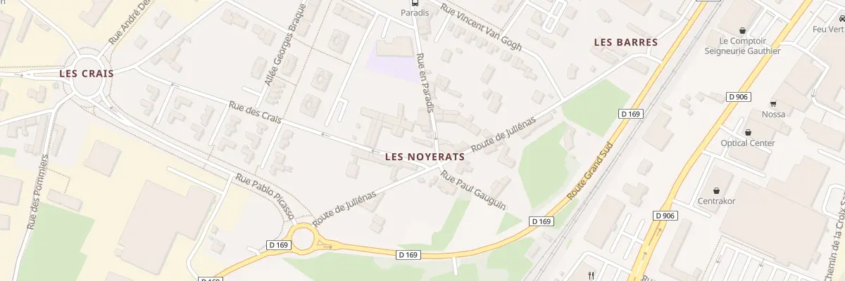 Plan du 296 Rue en Paradis à Mâcon