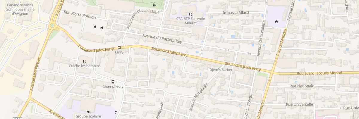 Plan du 35B Bd Jules Ferry à Avignon