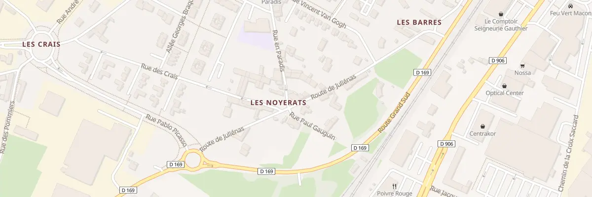 Plan du 307 Rue en Paradis à Mâcon