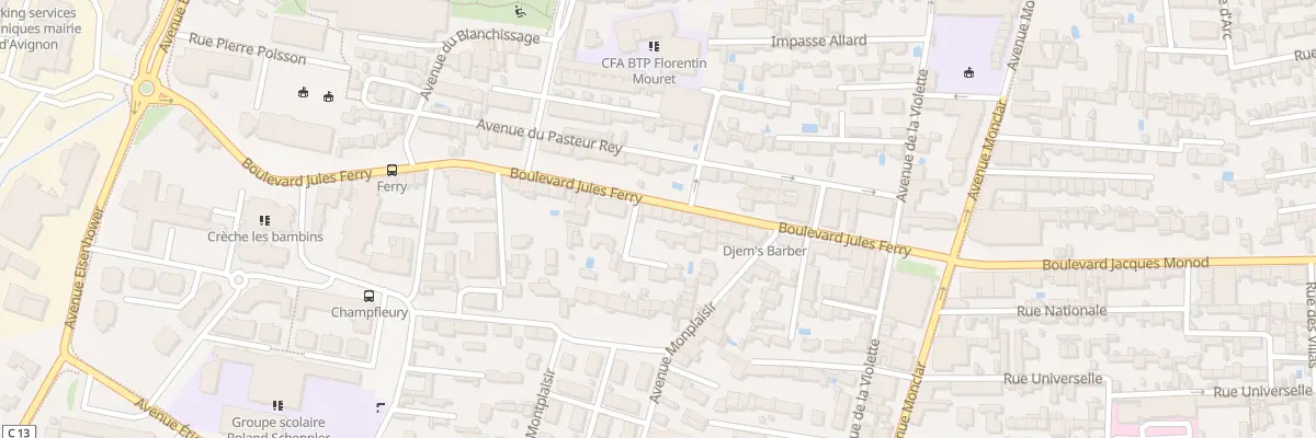 Plan du 31 Bd Jules Ferry à Avignon