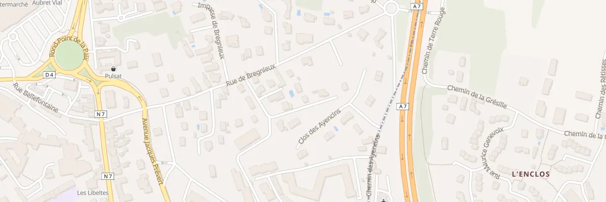 Plan du 8 Rue Sully au Péage-de-Roussillon