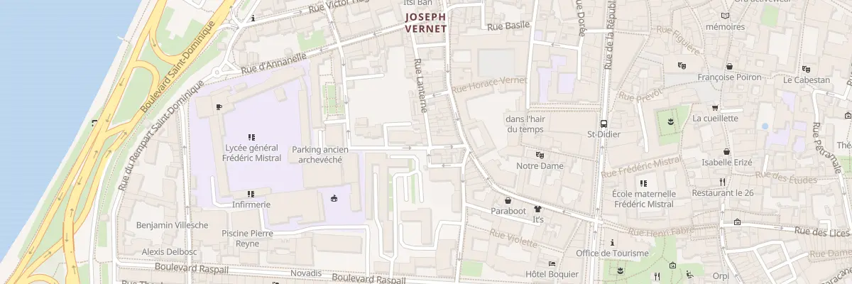 Plan du 34 Rue Lanterne à Avignon
