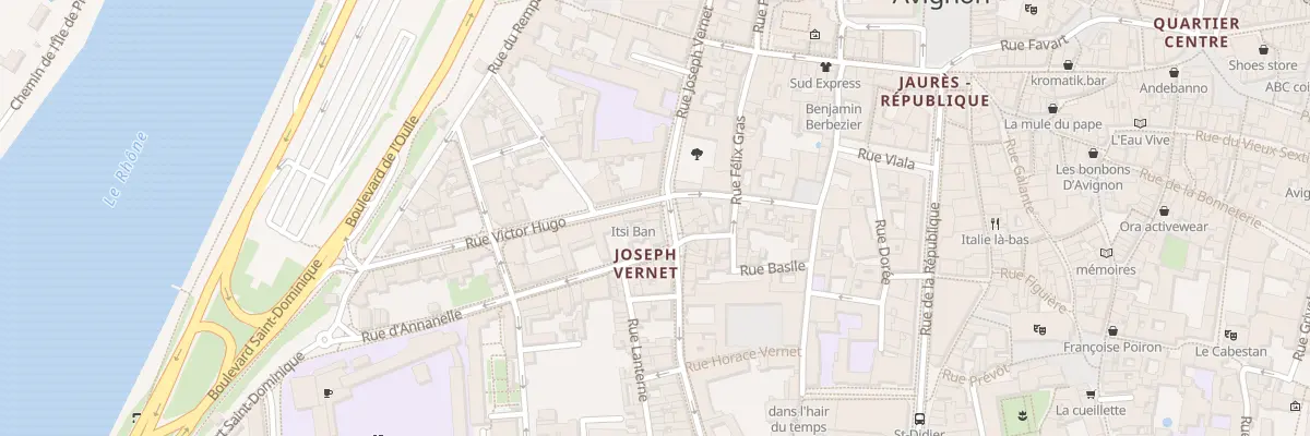 Plan du 1 Rue Victor Hugo à Avignon