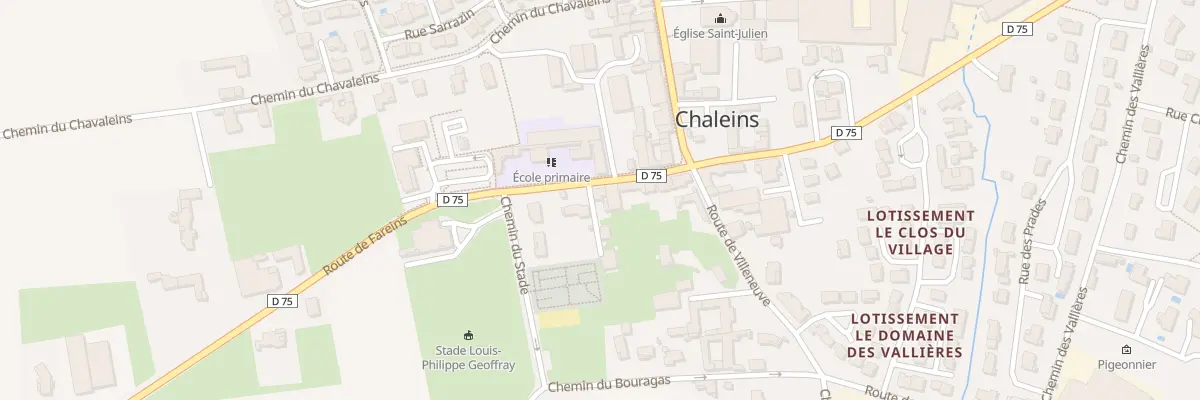Plan du 82 Rte de Fareins à Chaleins