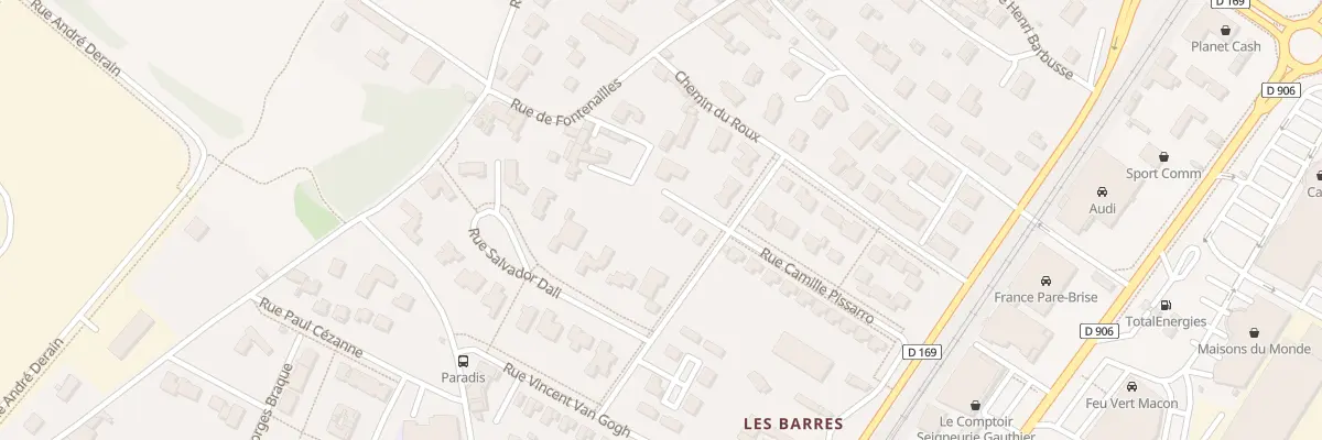 Plan du 49 Che des Barres à Mâcon