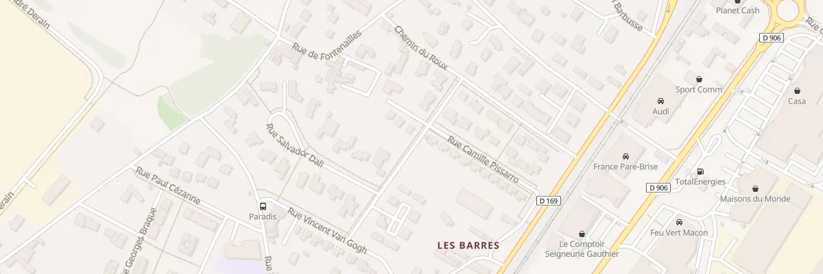 Plan du 11 Che des Barres à Mâcon