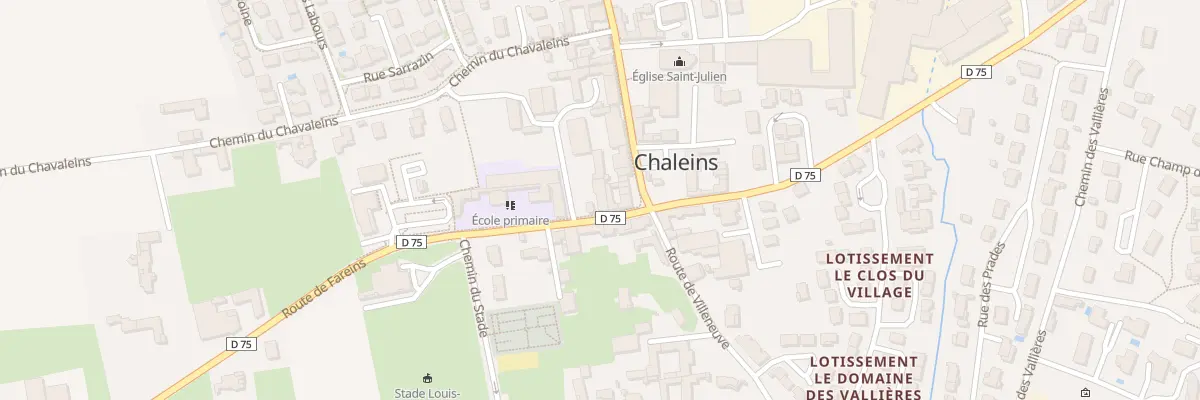 Plan du 39 Rte de Fareins à Chaleins