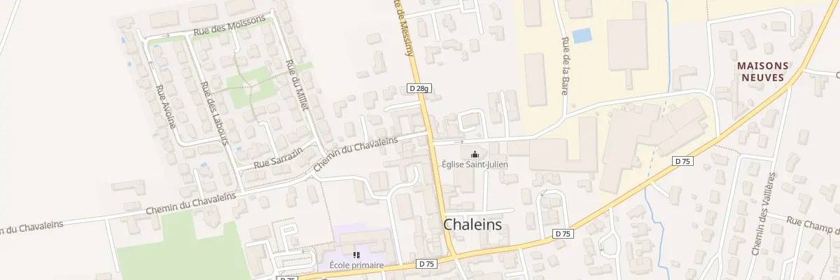 Plan du 134 Rte de Messimy à Chaleins