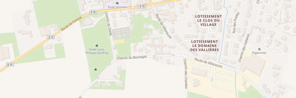 Plan du 104 Che de Bouragas à Chaleins