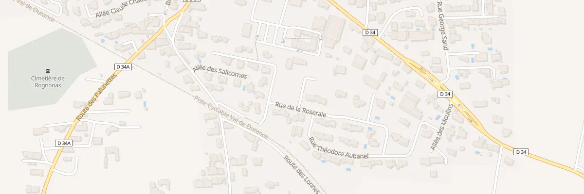 Plan du 9378 Rue de la Roseraie à Rognonas