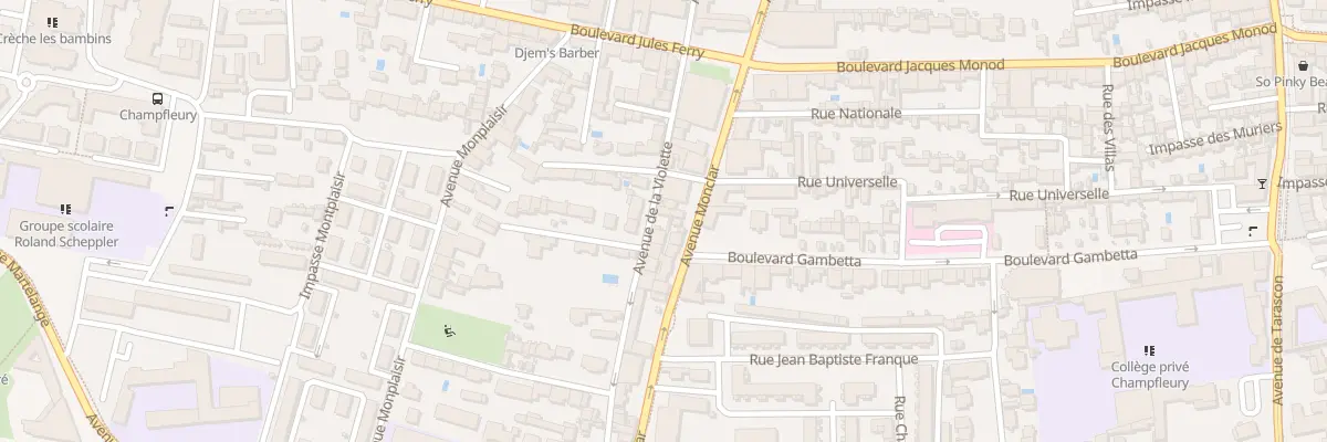 Plan du 50B Av Monclar à Avignon