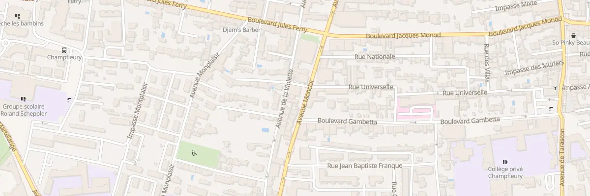 Plan du 48B Av Monclar à Avignon