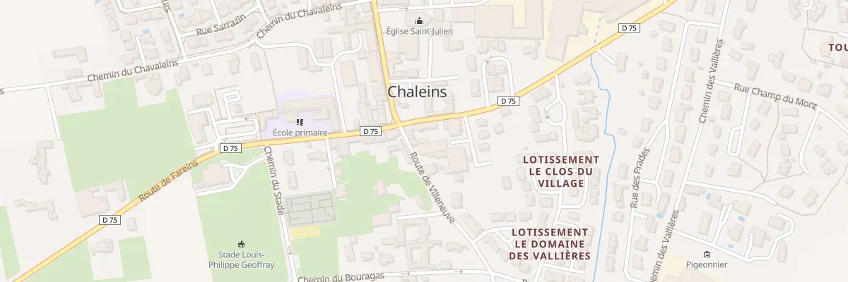 Plan du 13 Rte de Villeneuve à Chaleins