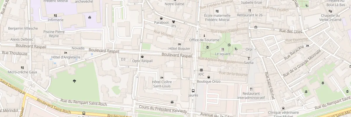 Plan du 7 Bd Raspail à Avignon