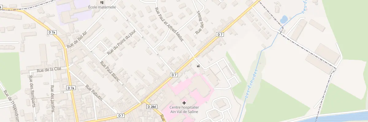 Plan du 33 Rue du Faubourg des Dombes à Thoissey