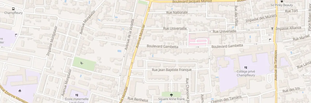 Plan du 10 Bd Gambetta à Avignon