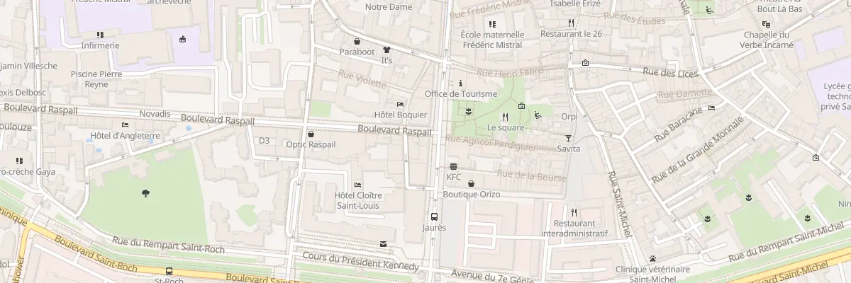 Plan du 1 Bd Raspail à Avignon