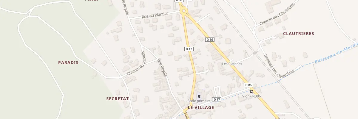 Plan du 5188 Rue des Ecoles à Vion