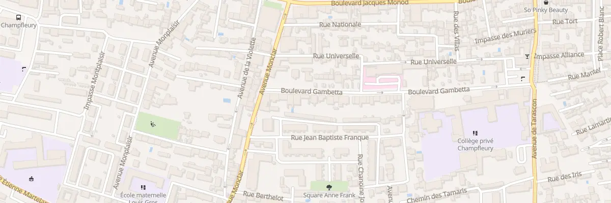 Plan du 12 Bd Gambetta à Avignon