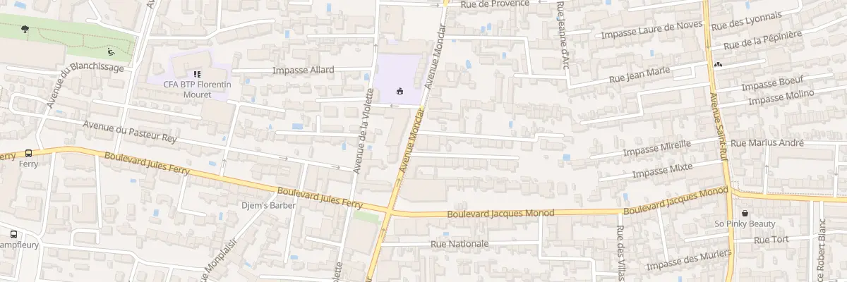 Plan du 51B Av Monclar à Avignon
