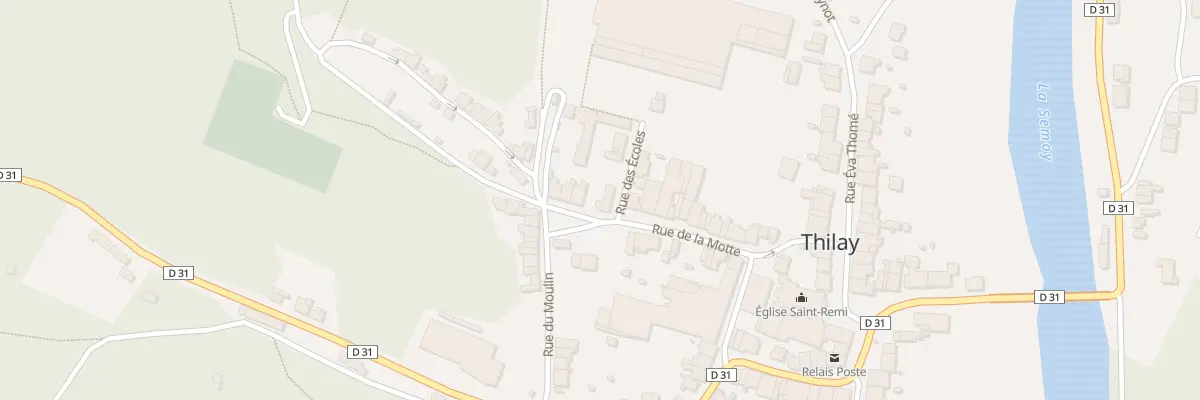 Plan du 1 Rue des Ecoles à Thilay