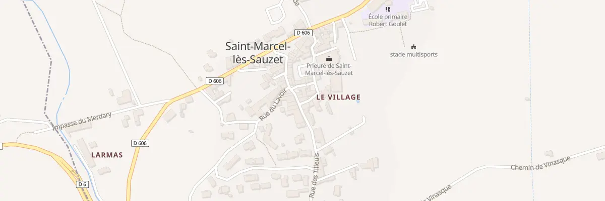 Plan du Village à Saint-Marcel-lès-Sauzet
