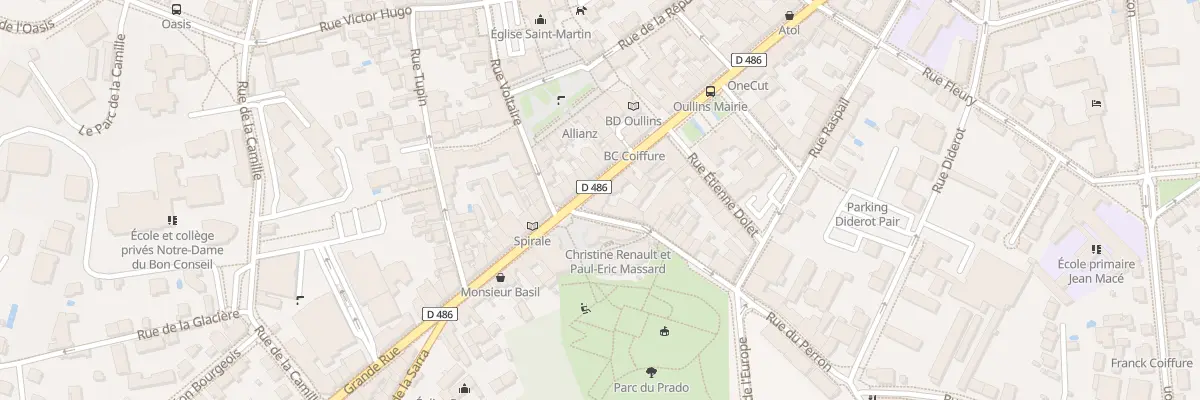 Plan du 1 Rue du Perron à Oullins-Pierre-Bénite