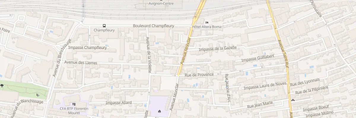 Plan du 10 Av Monclar à Avignon