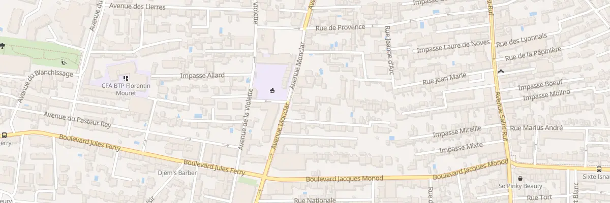 Plan du 45 Av Monclar à Avignon