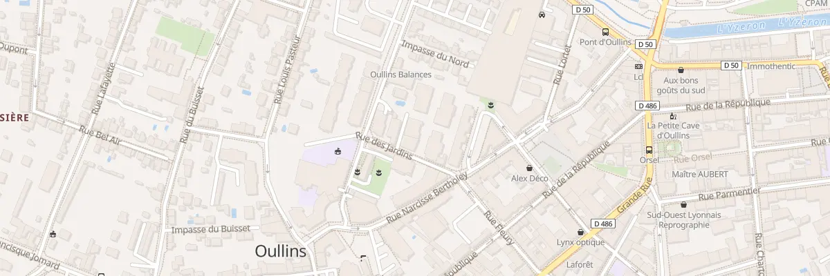 Plan du 5 Rue des Jardins à Oullins-Pierre-Bénite