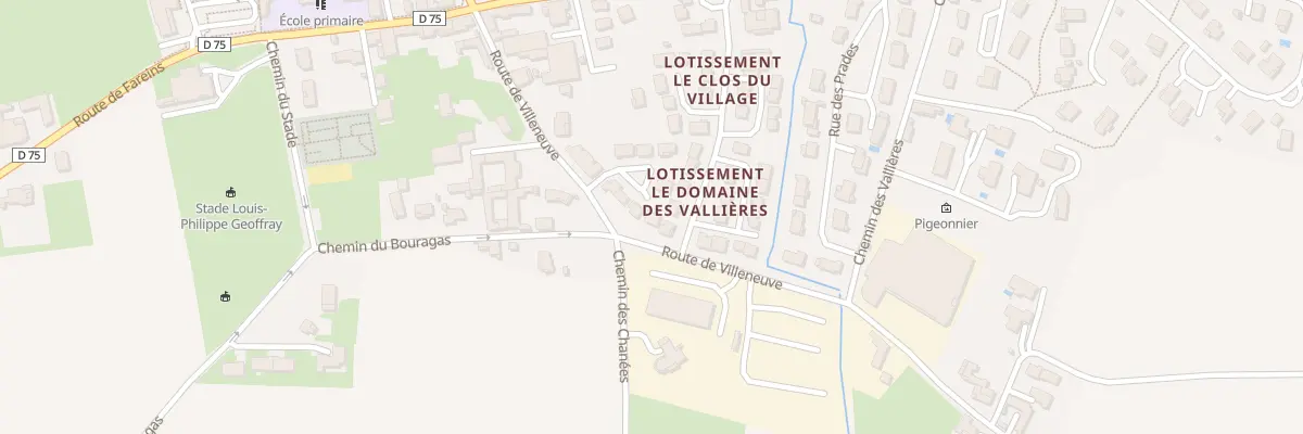 Plan du 72 Imp des Colombes à Chaleins