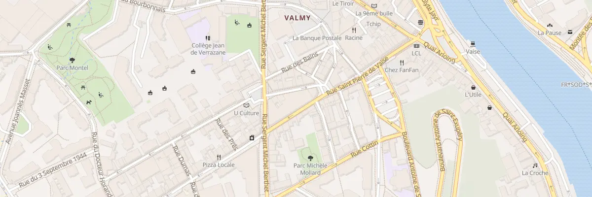 Plan du 36 Rue Saint Pierre de Vaise à Lyon 9e Arrondissement