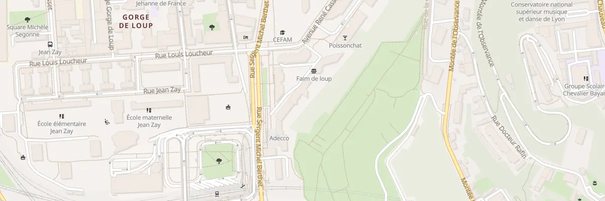 Plan du 51T Rue Sergent Michel Berthet à Lyon 9e Arrondissement
