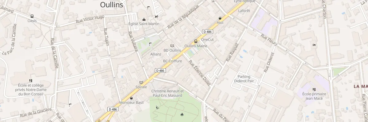 Plan du 121 Grande Rue à Oullins-Pierre-Bénite