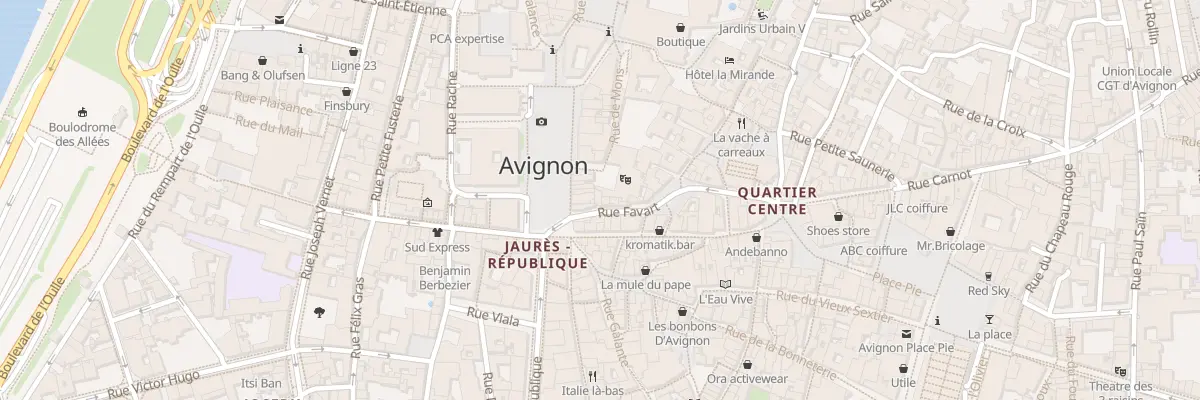 Plan du 5 Rue Favart à Avignon