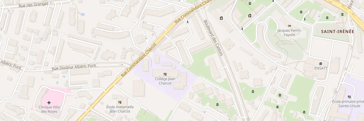 Plan du 1 Rue Commandant Charcot à Lyon 5e Arrondissement