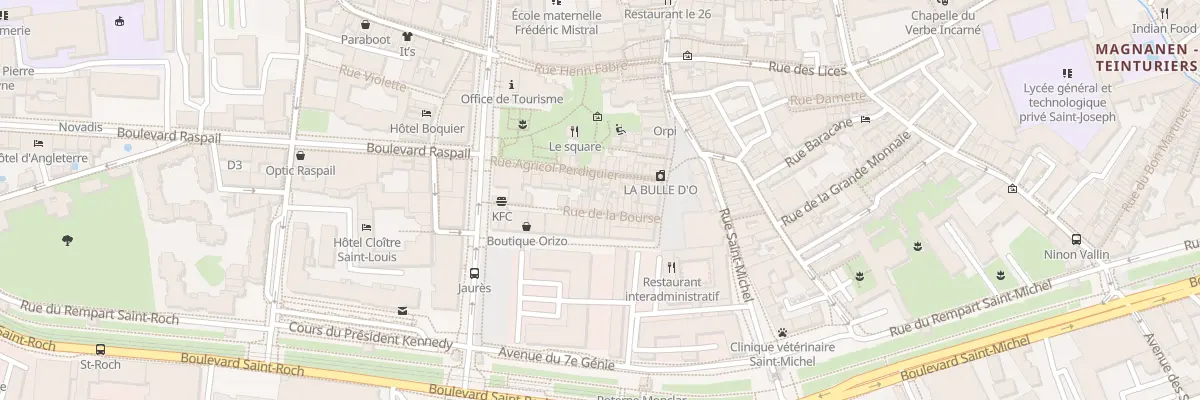Plan du 18B Rue de la Bourse à Avignon
