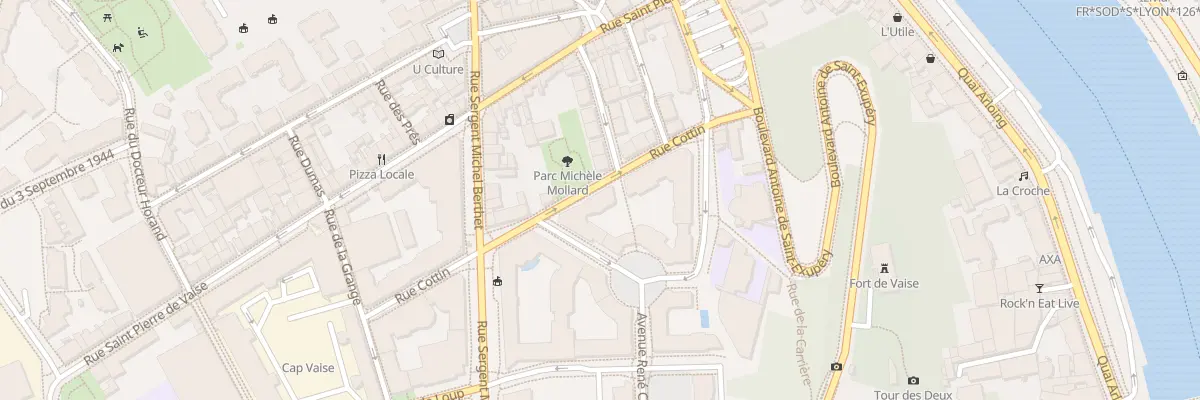 Plan du 11 Rue Cottin à Lyon 9e Arrondissement