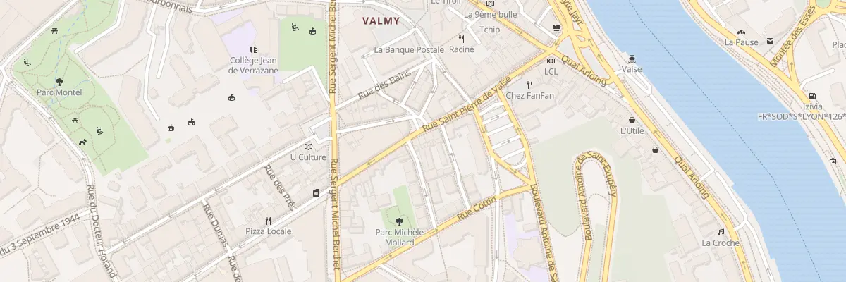 Plan du 27 Rue Saint Pierre de Vaise à Lyon 9e Arrondissement