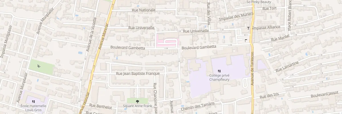 Plan du 34 Bd Gambetta à Avignon