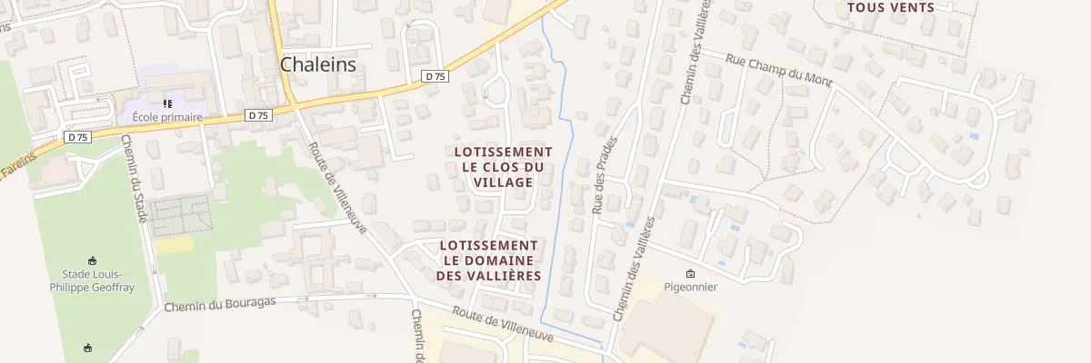 Plan du 14 Lot Le Clos du Village à Chaleins