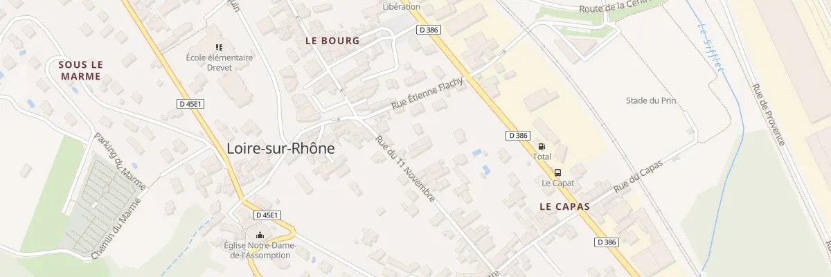 Plan du 9 Rue du Onze Novembre à Loire-sur-Rhône
