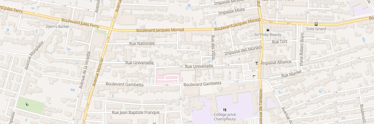 Plan du 30 Rue Universelle à Avignon