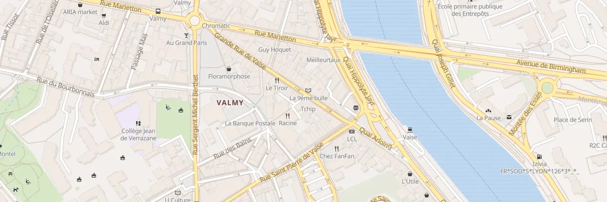 Plan du 34 Gr Gde Rue de Vaise à Lyon 9e Arrondissement