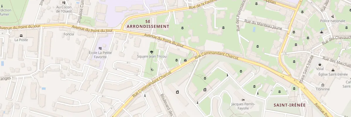 Plan du 28 Rue Commandant Charcot à Lyon 5e Arrondissement
