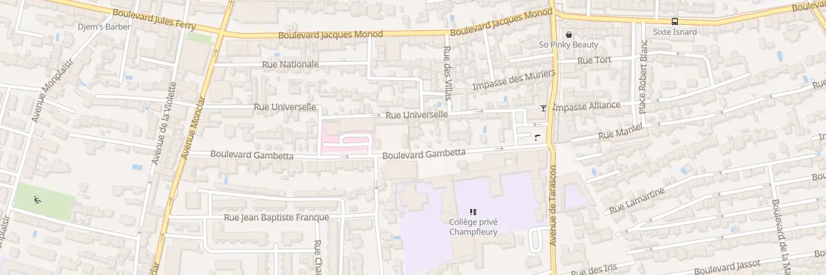 Plan du 29 Bd Gambetta à Avignon